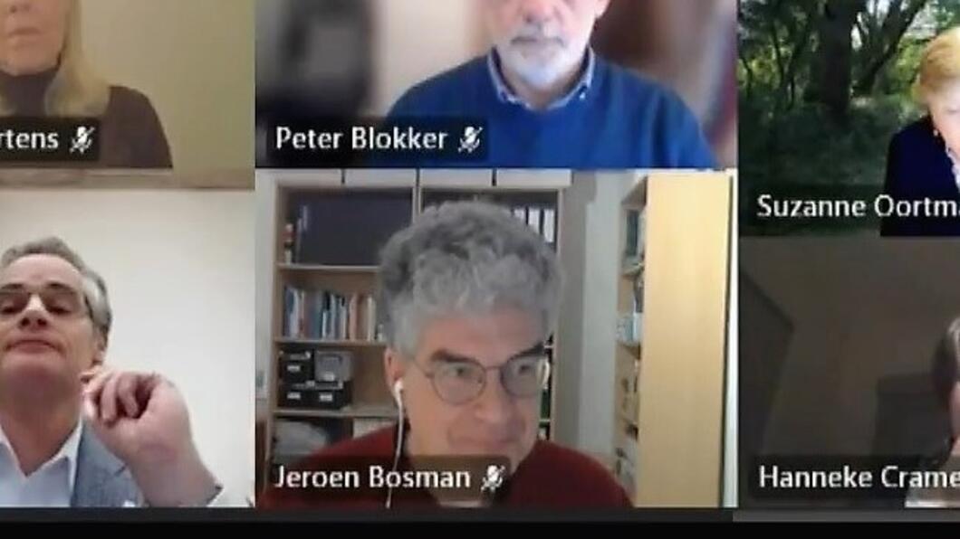 Uitsnede uit een screenshot waarbij je Jeroen Bosman ziet in de Teams-vergadering.