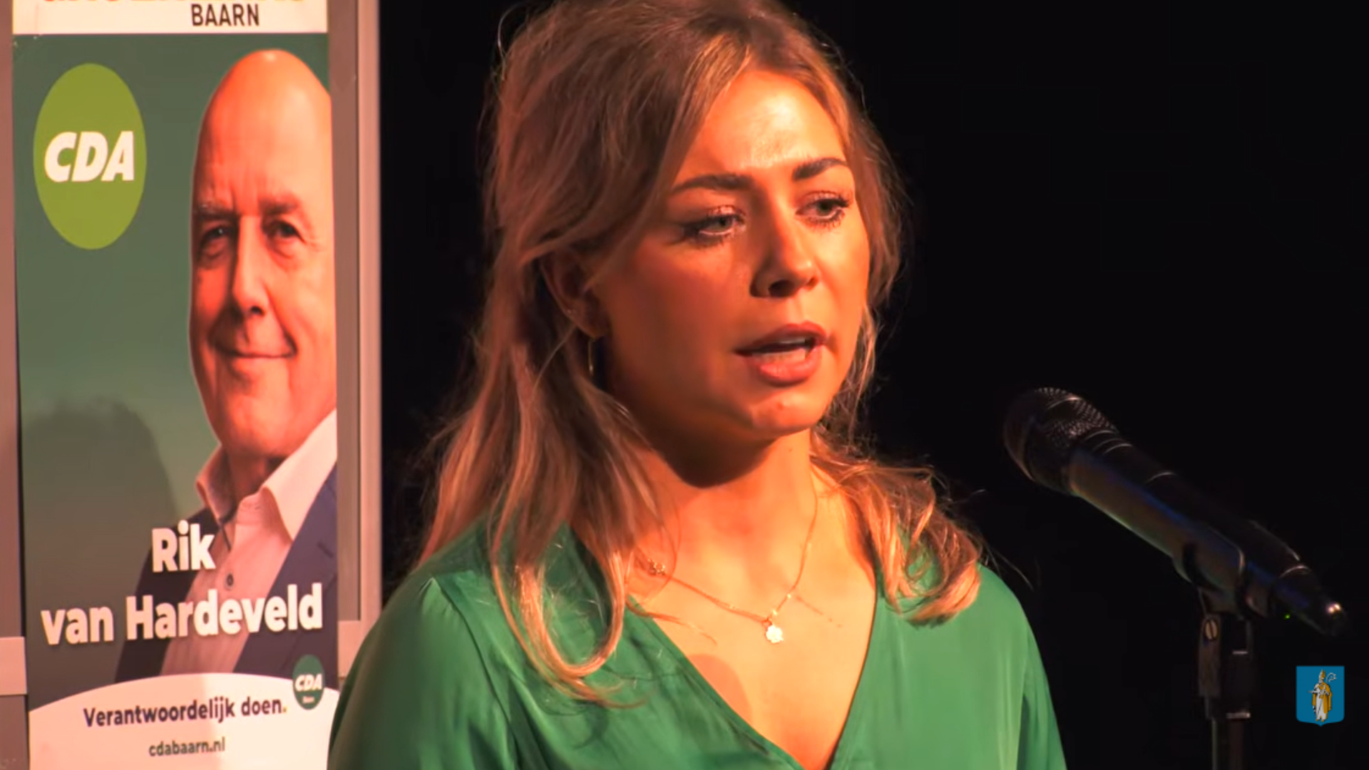 Screenshot van Lin tijdens haar pitch.